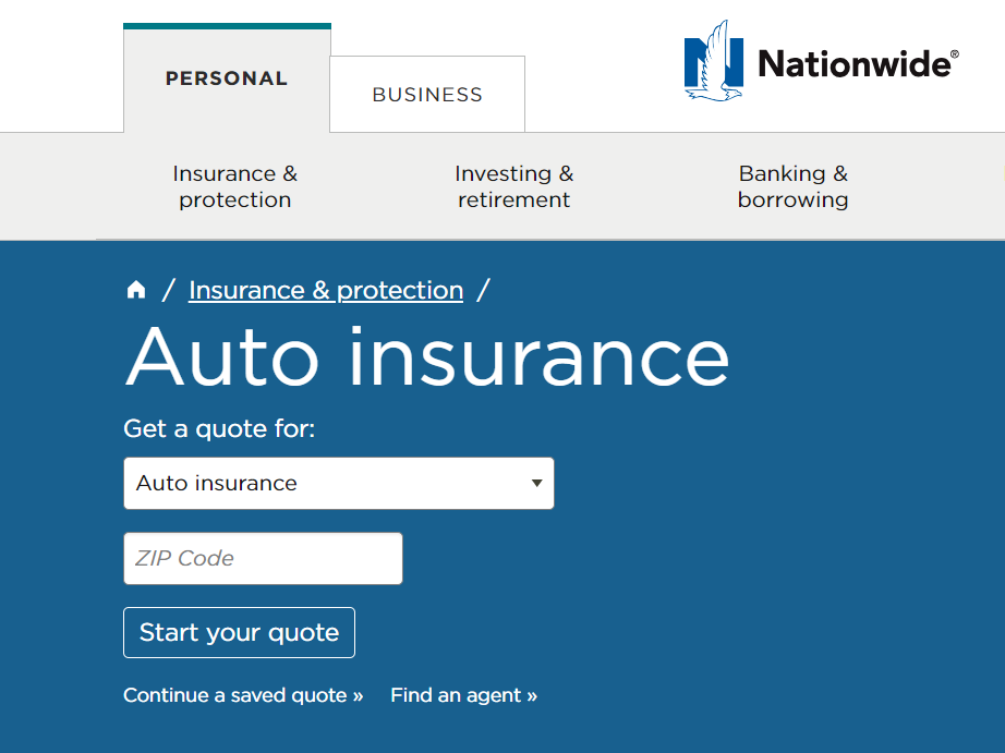 Nationwide car insurance quote