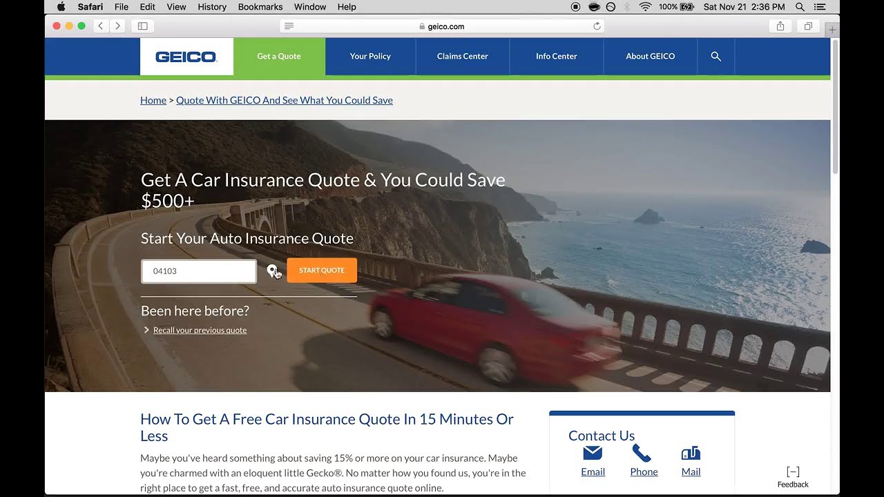 Geico car insurance quotes